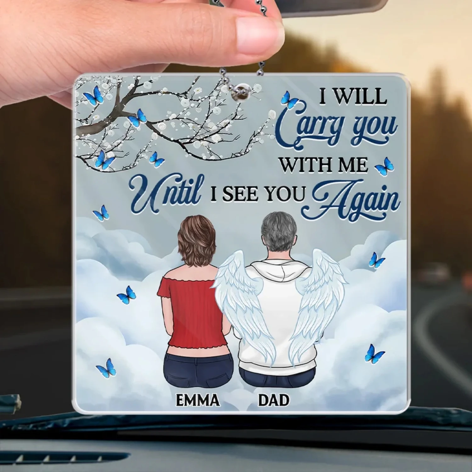 You Live On In My Heart - Memorial Personalized Custom Car Ornament - Acrylic Custom Shaped - Sympathy Gift For Family Members 4 You Live On In My Heart - Memorial Personalized Custom Car Ornament - Acrylic Custom Shaped - Sympathy Gift For Family Members - Image 4