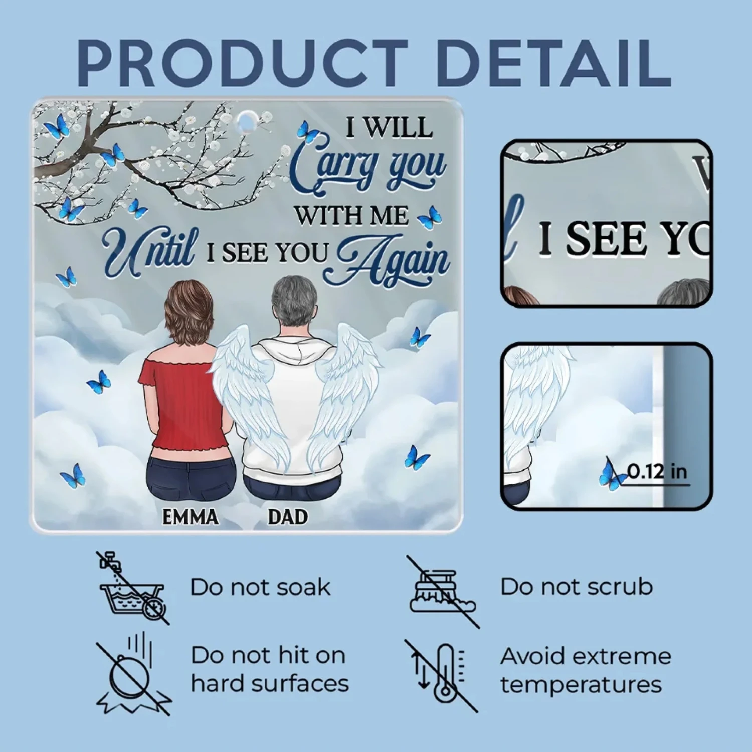 You Live On In My Heart - Memorial Personalized Custom Car Ornament - Acrylic Custom Shaped - Sympathy Gift For Family Members 5 You Live On In My Heart - Memorial Personalized Custom Car Ornament - Acrylic Custom Shaped - Sympathy Gift For Family Members - Image 5