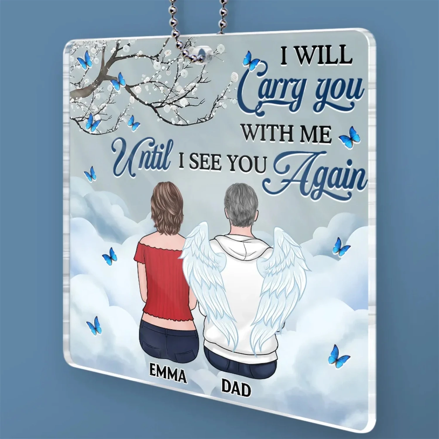 You Live On In My Heart - Memorial Personalized Custom Car Ornament - Acrylic Custom Shaped - Sympathy Gift For Family Members 3 You Live On In My Heart - Memorial Personalized Custom Car Ornament - Acrylic Custom Shaped - Sympathy Gift For Family Members - Image 3