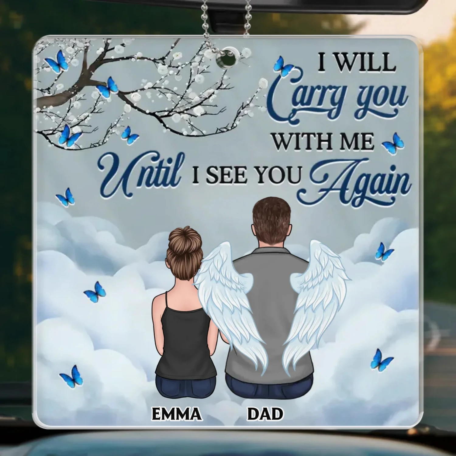 You Live On In My Heart - Memorial Personalized Custom Car Ornament - Acrylic Custom Shaped - Sympathy Gift For Family Members 2 You Live On In My Heart - Memorial Personalized Custom Car Ornament - Acrylic Custom Shaped - Sympathy Gift For Family Members - Image 2