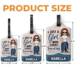 Just A Girl Who Loves To Explore The World - Travel Personalized Custom Luggage Tag - Holiday Vacation Gift, Gift For Adventure Travel Lovers -Pawfect House Sale 6791dfe063f87