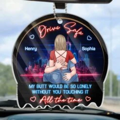 You’re The Reason My Heart Beats - Couple Personalized Custom Car Ornament - Acrylic Custom Shaped - Gift For Husband Wife, Anniversary