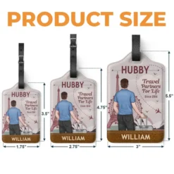 Husband And Wife Travel Partners For Life - Travel Personalized Custom Combo 2 Luggage Tags - Holiday Vacation Gift, Gift For Adventure Travel Lovers, Husband Wife, Anniversary -Pawfect House Sale 67936e2ae28c6