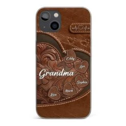 A Sweet Gift That Says You Care - Family Personalized Custom Clear Phone Case - Gift For Mom, Grandma