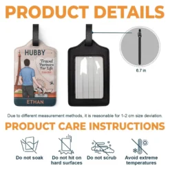 Our Love Takes Us Everywhere - Travel Personalized Custom Combo 2 Luggage Tags - Holiday Vacation Gift, Gift For Adventure Travel Lovers, Husband Wife, Anniversary -Pawfect House Sale 6793730864090