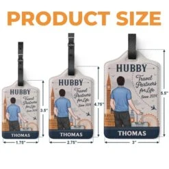 Hand In Hand, We Travel Through Life - Travel Personalized Custom Combo 2 Luggage Tags - Holiday Vacation Gift, Gift For Adventure Travel Lovers, Husband Wife, Anniversary -Pawfect House Sale 6793747e29fb0