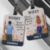 Hand In Hand, We Travel Through Life - Travel Personalized Custom Combo 2 Luggage Tags - Holiday Vacation Gift, Gift For Adventure Travel Lovers, Husband Wife, Anniversary