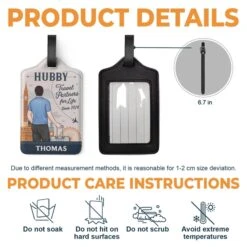 Hand In Hand, We Travel Through Life - Travel Personalized Custom Combo 2 Luggage Tags - Holiday Vacation Gift, Gift For Adventure Travel Lovers, Husband Wife, Anniversary -Pawfect House Sale 67937480b93d7