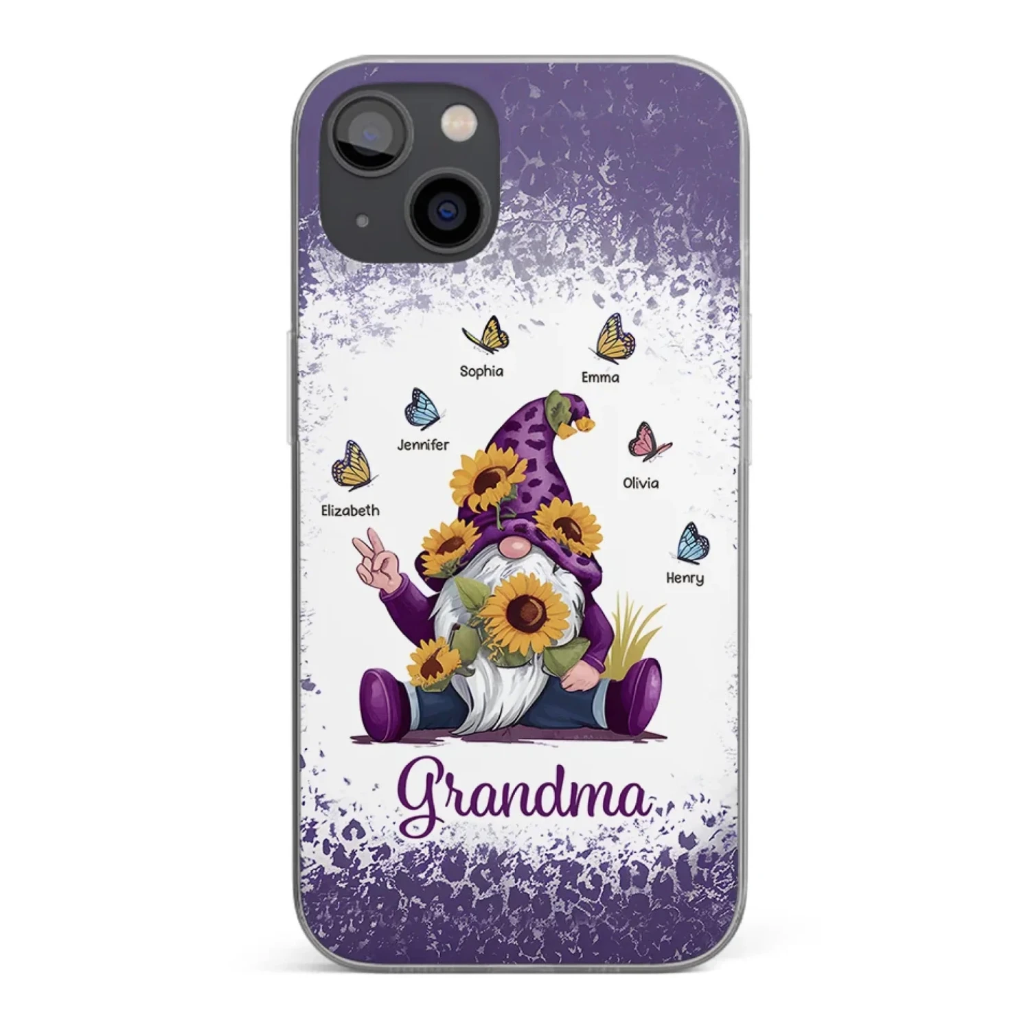 A Grandchild’s Smile Is Grandma’s Sunshine - Family Personalized Custom Clear Phone Case - Gift For Mom, Grandma 1 A Grandchild’s Smile Is Grandma’s Sunshine - Family Personalized Custom Clear Phone Case - Gift For Mom, Grandma