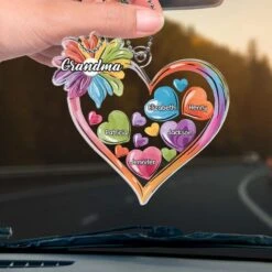Grandkids Make Every Moment Extraordinary - Family Personalized Custom Car Ornament - Acrylic Custom Shaped - Gift For Mom, Grandma -Pawfect House Sale 67a30e47841ff