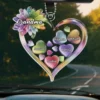 Grandkids Keep The Heart Young - Family Personalized Custom Car Ornament - Acrylic Custom Shaped - Gift For Mom, Grandma