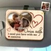 Custom Photo I Need You Here With Me - Couple Personalized Custom Car Visor Clip - Gift For Husband Wife, Anniversary