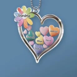 A Grandmother Is A Gift From Above - Family Personalized Custom Car Ornament - Acrylic Custom Shaped - Gift For Mom, Grandma -Pawfect House Sale 67a3466dee838