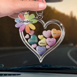 A Grandmother Is A Gift From Above - Family Personalized Custom Car Ornament - Acrylic Custom Shaped - Gift For Mom, Grandma -Pawfect House Sale 67a3466e22501