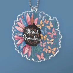 Blessed To Be Called A Grandma - Family Personalized Custom Car Ornament - Acrylic Custom Shaped - Gift For Mom, Grandma -Pawfect House Sale 67a42eddd49f6
