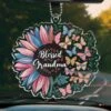 Blessed To Be Called A Grandma - Family Personalized Custom Car Ornament - Acrylic Custom Shaped - Gift For Mom, Grandma