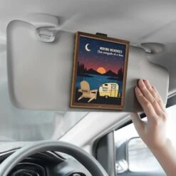 Adventure Awaits In Every Sunrise - Family Personalized Custom Car Visor Clip - Gift For Yourself, Best Friends, Siblings, Family Members -Pawfect House Sale 67a434f16e41b