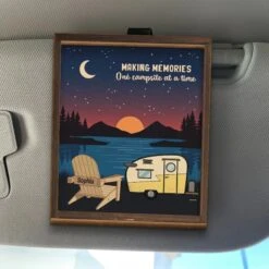 Adventure Awaits In Every Sunrise - Family Personalized Custom Car Visor Clip - Gift For Yourself, Best Friends, Siblings, Family Members