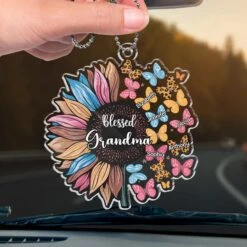 Home Is Where Your Grandma Is - Family Personalized Custom Car Ornament - Acrylic Custom Shaped - Gift For Mom, Grandma -Pawfect House Sale 67a43e9b8fd7a