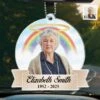 Custom Photo Holding You Close In Our Prayers - Memorial Personalized Custom Car Ornament - Acrylic Custom Shaped - Sympathy Gift For Family Members