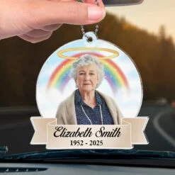 Custom Photo Holding You Close In Our Prayers - Memorial Personalized Custom Car Ornament - Acrylic Custom Shaped - Sympathy Gift For Family Members -Pawfect House Sale 67a482411439f