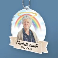 Custom Photo Holding You Close In Our Prayers - Memorial Personalized Custom Car Ornament - Acrylic Custom Shaped - Sympathy Gift For Family Members -Pawfect House Sale 67a482413507d