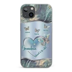 Blessed To Be Called A Grandma - Family Personalized Custom Clear Phone Case - Gift For Mom, Grandma