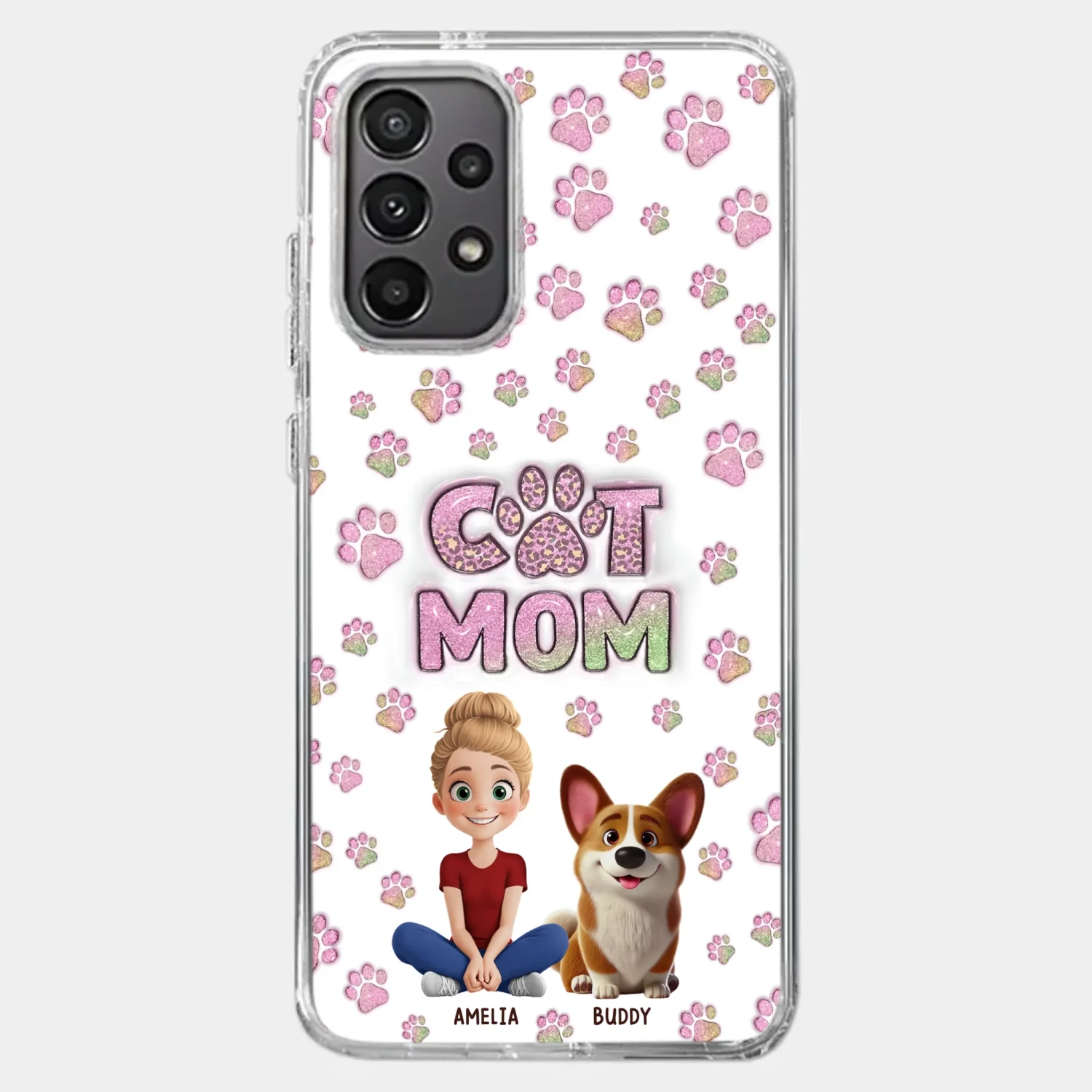 Home Is Where The Paws Are - Dog & Cat Personalized Custom 3D Inflated Effect Printed Clear Phone Case - Gift For Pet Owners, Pet Lovers 6 Home Is Where The Paws Are - Dog & Cat Personalized Custom 3D Inflated Effect Printed Clear Phone Case - Gift For Pet Owners, Pet Lovers - Image 6