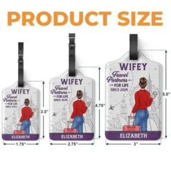 Exploring The World, Hand In Hand - Travel Personalized Custom Combo 2 Luggage Tags - Holiday Vacation Gift For Adventure Travel Lovers, Husband Wife, Anniversary -Pawfect House Sale 67a9ade8579d6