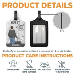 Exploring The World, Hand In Hand - Travel Personalized Custom Combo 2 Luggage Tags - Holiday Vacation Gift For Adventure Travel Lovers, Husband Wife, Anniversary -Pawfect House Sale 67a9ade92db58