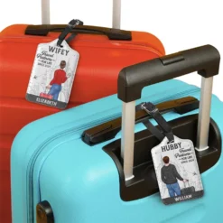 Exploring The World, Hand In Hand - Travel Personalized Custom Combo 2 Luggage Tags - Holiday Vacation Gift For Adventure Travel Lovers, Husband Wife, Anniversary -Pawfect House Sale 67a9ade945d21