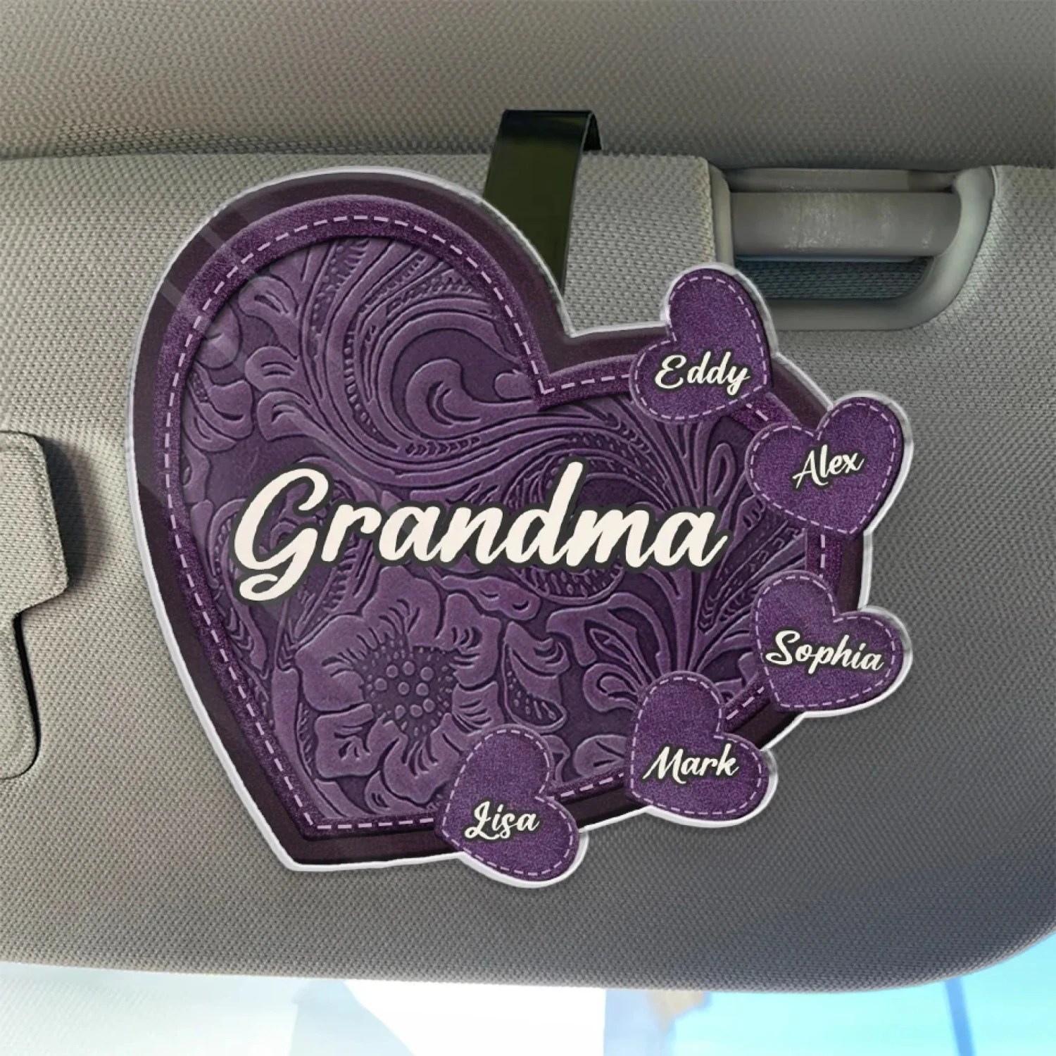Nothing Stronger Than A Mother’s Love - Family Personalized Custom Car Visor Clip - Gift For Mom, Grandma 1 Nothing Stronger Than A Mother’s Love - Family Personalized Custom Car Visor Clip - Gift For Mom, Grandma
