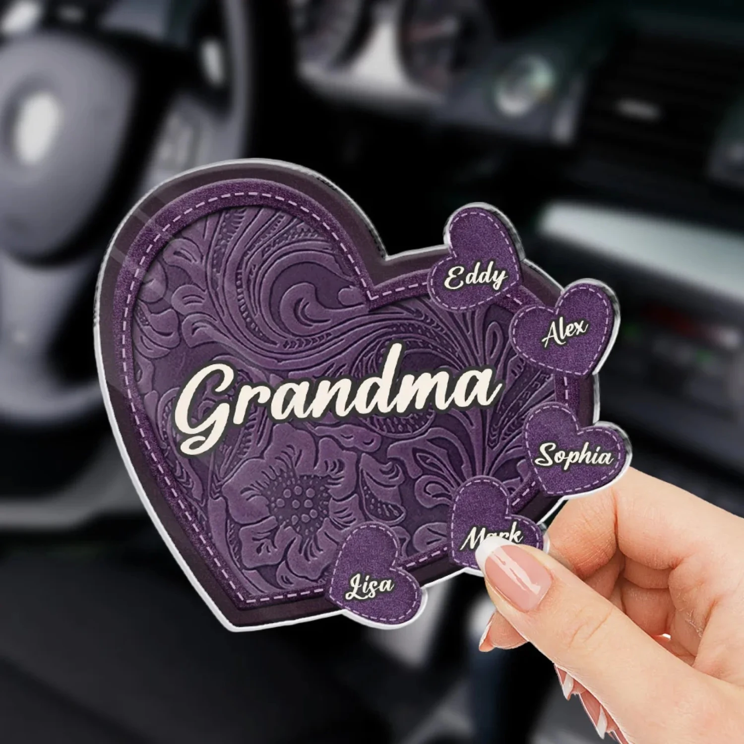 Nothing Stronger Than A Mother’s Love - Family Personalized Custom Car Visor Clip - Gift For Mom, Grandma 3 Nothing Stronger Than A Mother’s Love - Family Personalized Custom Car Visor Clip - Gift For Mom, Grandma - Image 3