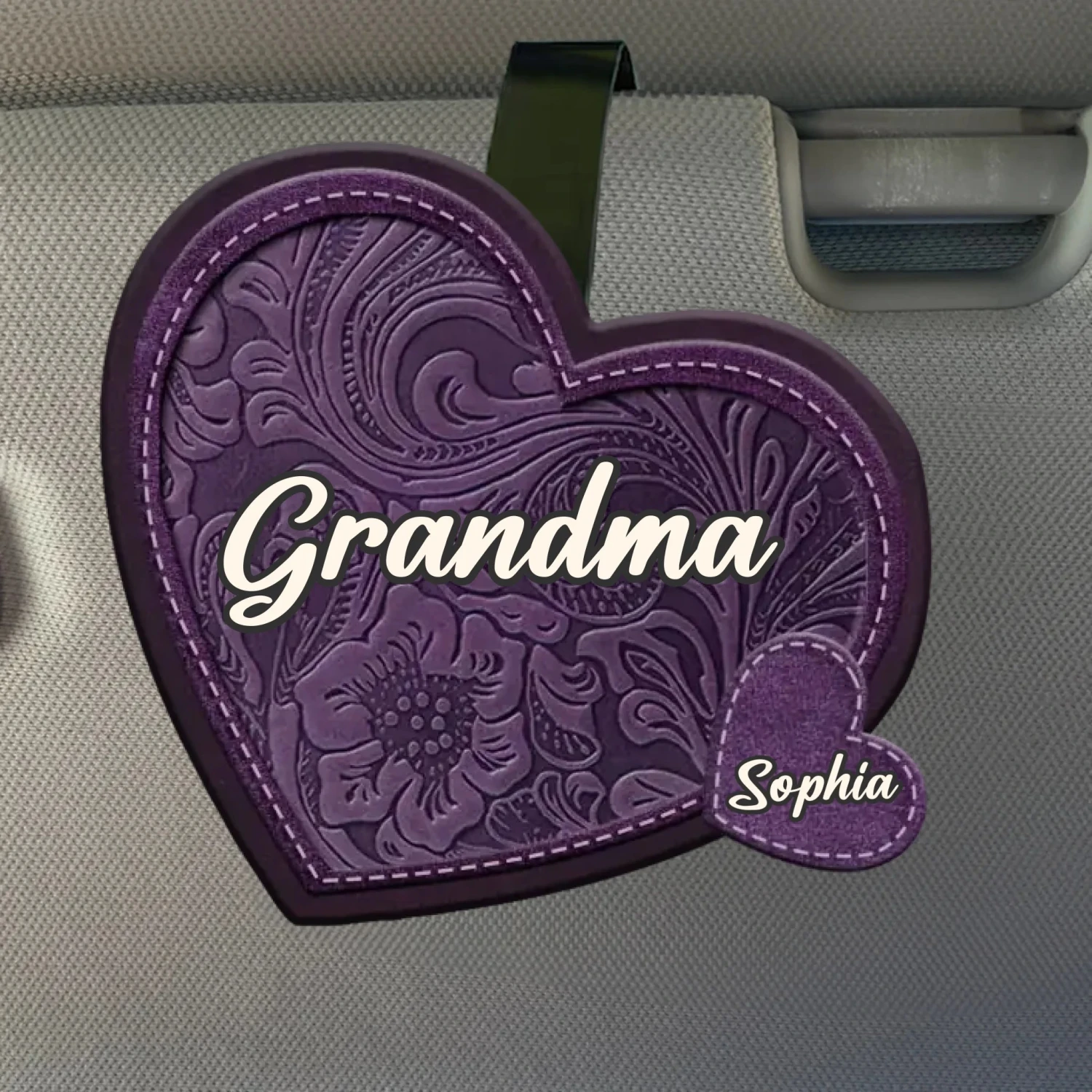 Nothing Stronger Than A Mother’s Love - Family Personalized Custom Car Visor Clip - Gift For Mom, Grandma 2 Nothing Stronger Than A Mother’s Love - Family Personalized Custom Car Visor Clip - Gift For Mom, Grandma - Image 2