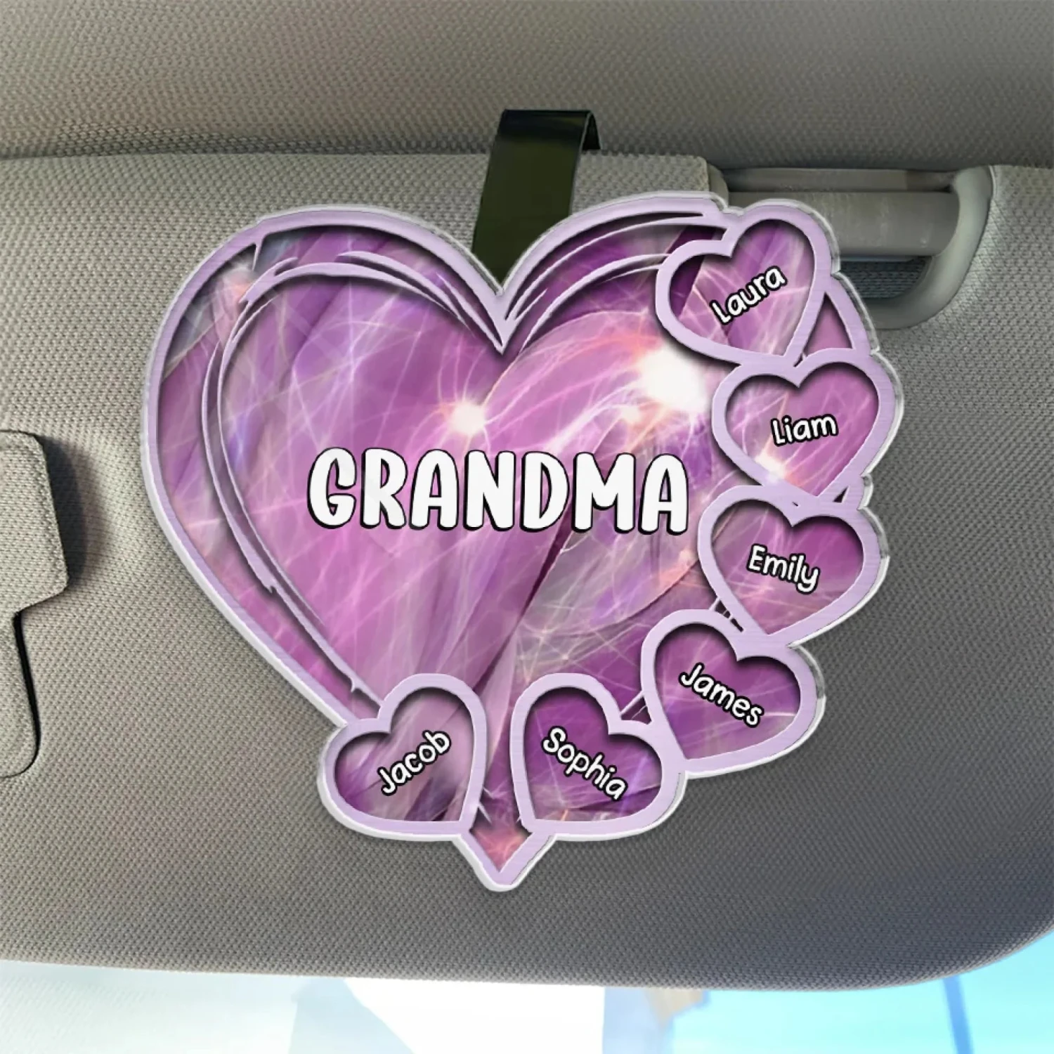 My Kids, My Forever Love - Family Personalized Custom Car Visor Clip - Gift For Mom, Grandma 1 My Kids, My Forever Love - Family Personalized Custom Car Visor Clip - Gift For Mom, Grandma