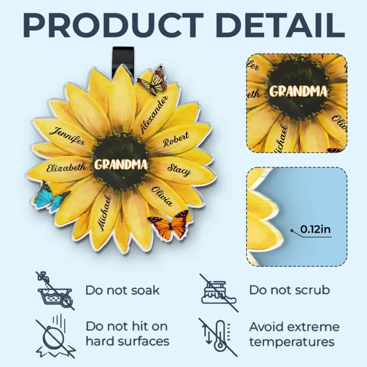 Every Beat Of My Heart Is For My Kids - Family Personalized Custom Car Visor Clip - Gift For Mom, Grandma 5 Every Beat Of My Heart Is For My Kids - Family Personalized Custom Car Visor Clip - Gift For Mom, Grandma - Image 5