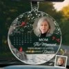 Custom Photo The Moment Your Heart Stopped, Mine Changed Forever - Memorial Personalized Custom Car Ornament - Acrylic Custom Shaped - Sympathy Gift For Family Members