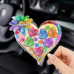 A Grandma Is Warm Hugs And Sweet Memories - Family Personalized Custom Car Visor Clip - Gift For Mom, Grandma -Pawfect House Sale 67ab0a87741be