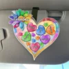 A Grandma Is Warm Hugs And Sweet Memories - Family Personalized Custom Car Visor Clip - Gift For Mom, Grandma