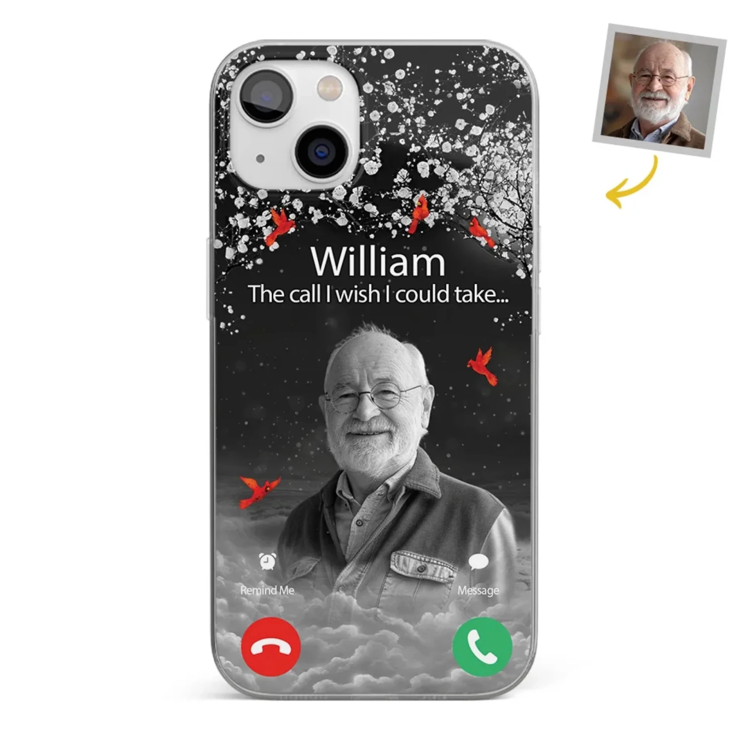 Custom Photo The Call I Wish I Could Take - Memorial Personalized Custom Clear Phone Case - Sympathy Gift For Family Members 1 Custom Photo The Call I Wish I Could Take - Memorial Personalized Custom Clear Phone Case - Sympathy Gift For Family Members