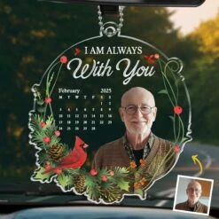 Custom Photo A Heart So Loved Is Never Lost - Memorial Personalized Custom Car Ornament - Acrylic Custom Shaped - Sympathy Gift For Family Members