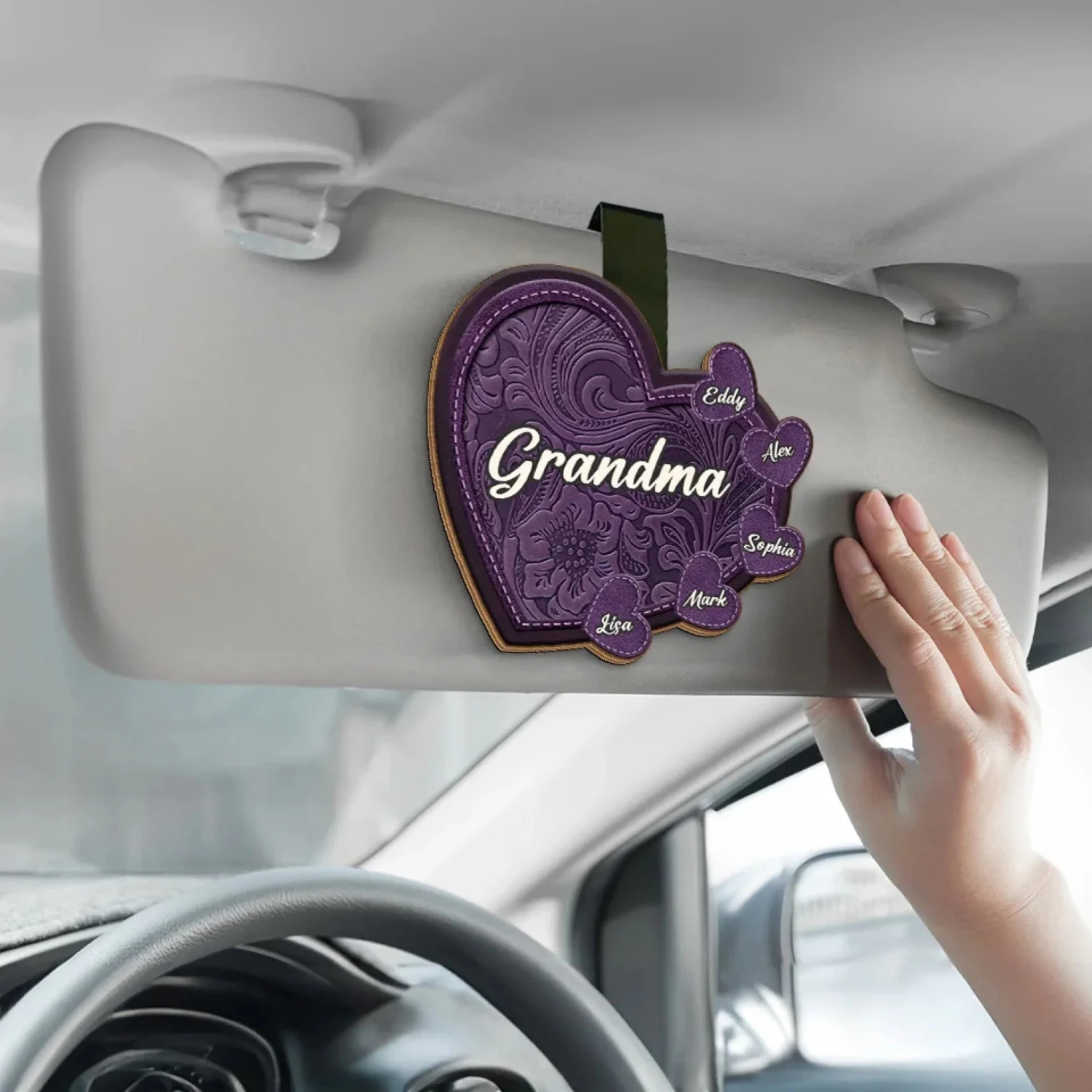 My First Friend, My Forever Hero - Family Personalized Custom Car Visor Clip - Gift For Mom, Grandma 4 My First Friend, My Forever Hero - Family Personalized Custom Car Visor Clip - Gift For Mom, Grandma - Image 4
