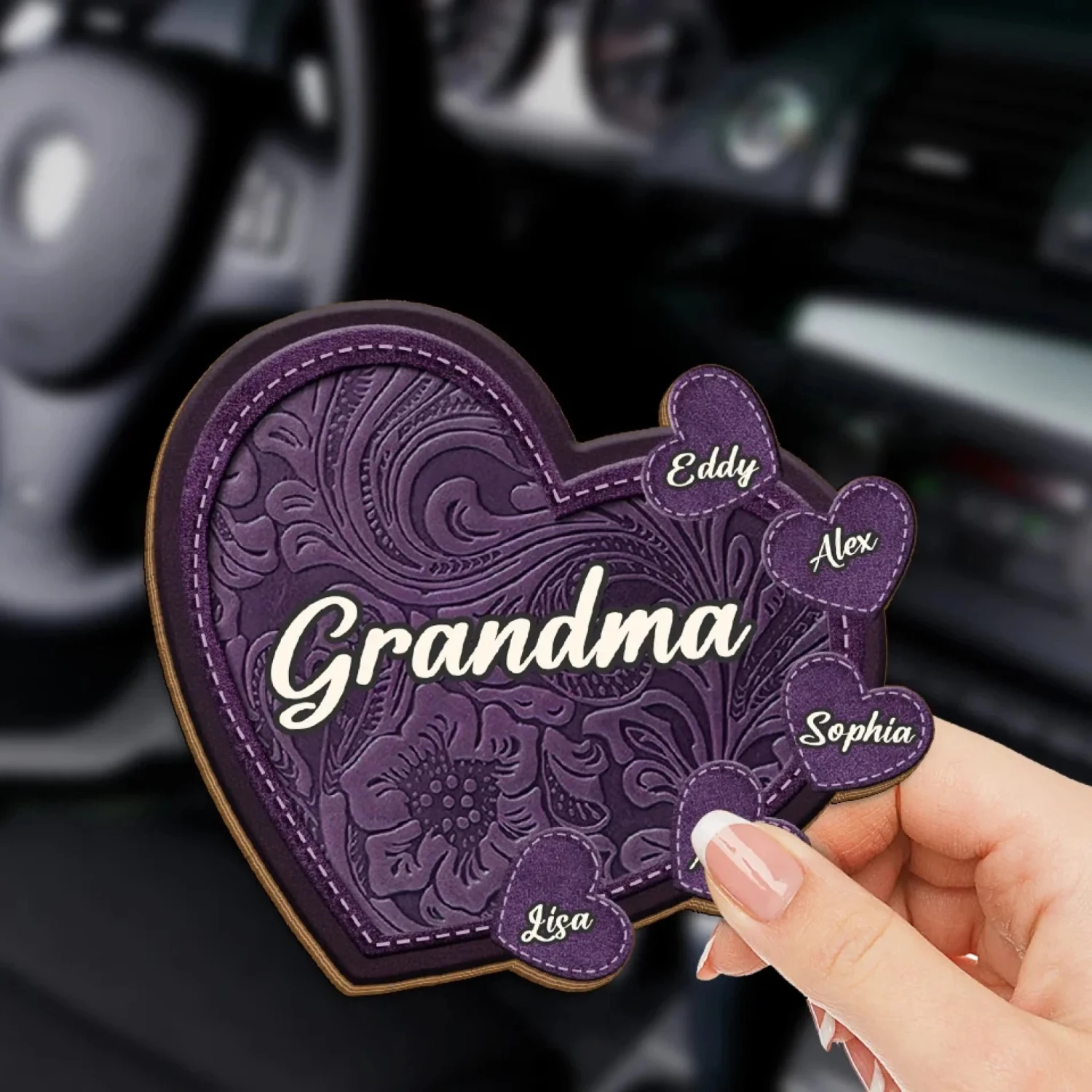 My First Friend, My Forever Hero - Family Personalized Custom Car Visor Clip - Gift For Mom, Grandma 3 My First Friend, My Forever Hero - Family Personalized Custom Car Visor Clip - Gift For Mom, Grandma - Image 3