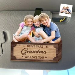 Custom Photo Together We Make A Family - Family Personalized Custom Car Visor Clip - Mother's Day, Gift For Family Members, Mom, Grandma