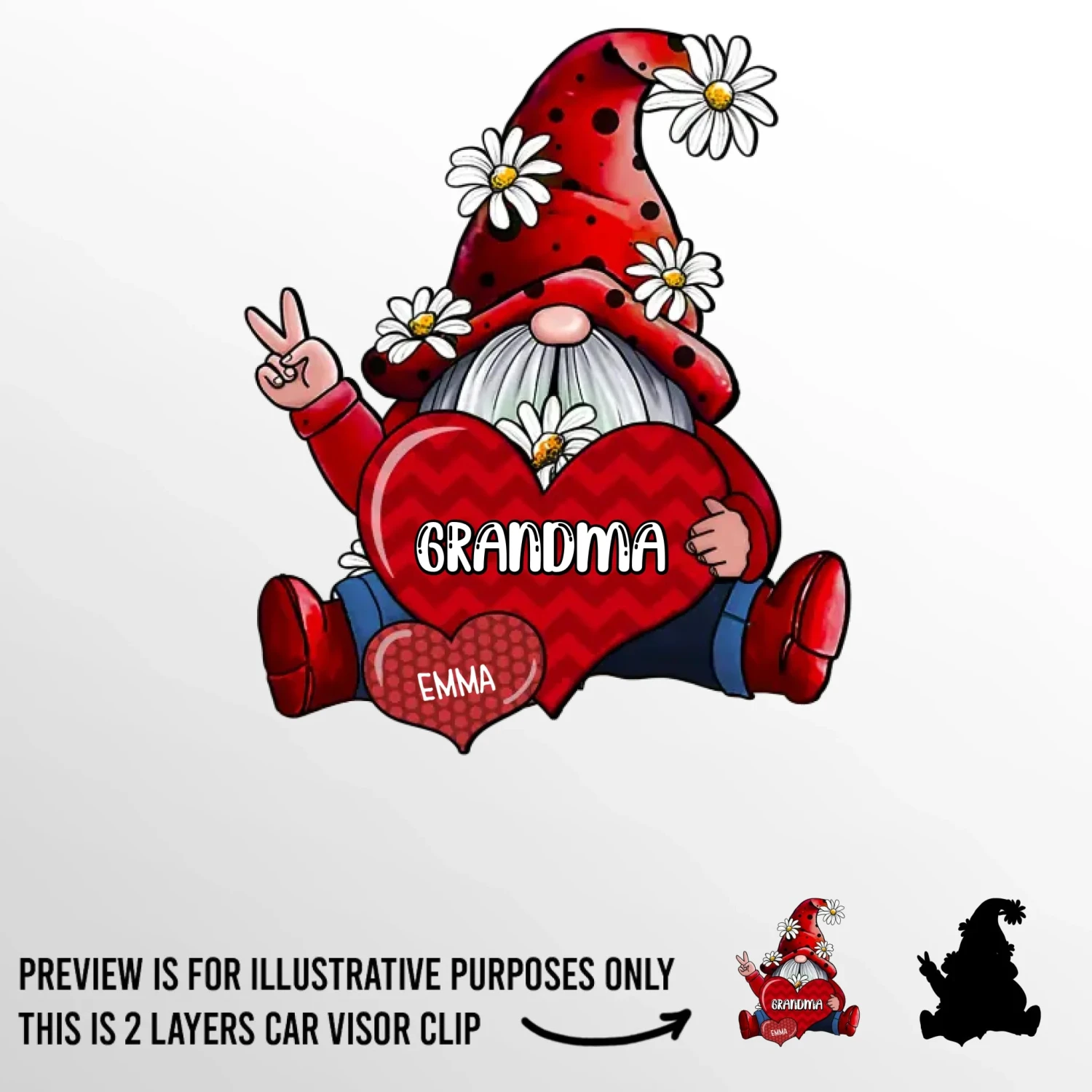 Perfect For The Woman Who Loves Unconditionally - Family Personalized Custom Car Visor Clip - Gift For Mom, Grandma 2 Perfect For The Woman Who Loves Unconditionally - Family Personalized Custom Car Visor Clip - Gift For Mom, Grandma - Image 2