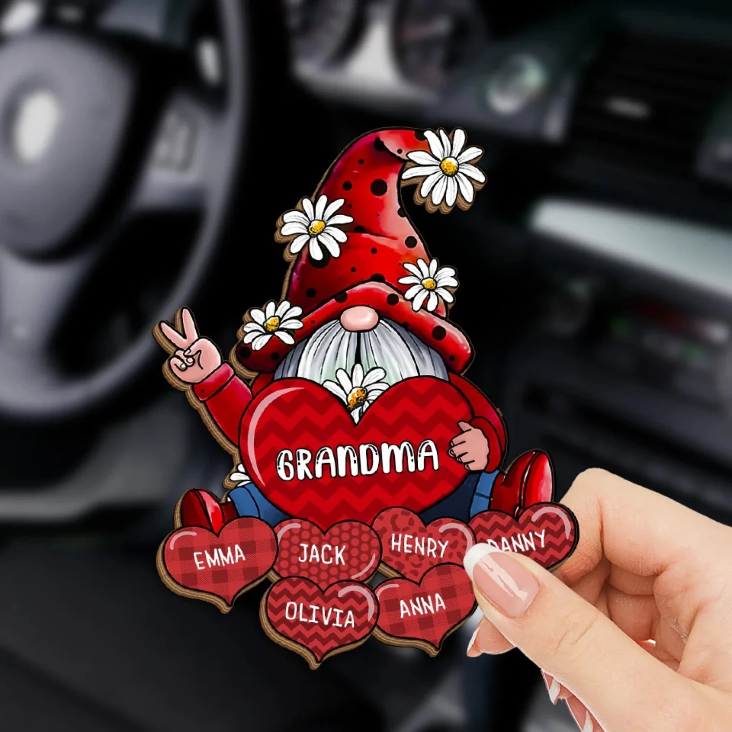 Perfect For The Woman Who Loves Unconditionally - Family Personalized Custom Car Visor Clip - Gift For Mom, Grandma 3 Perfect For The Woman Who Loves Unconditionally - Family Personalized Custom Car Visor Clip - Gift For Mom, Grandma - Image 3