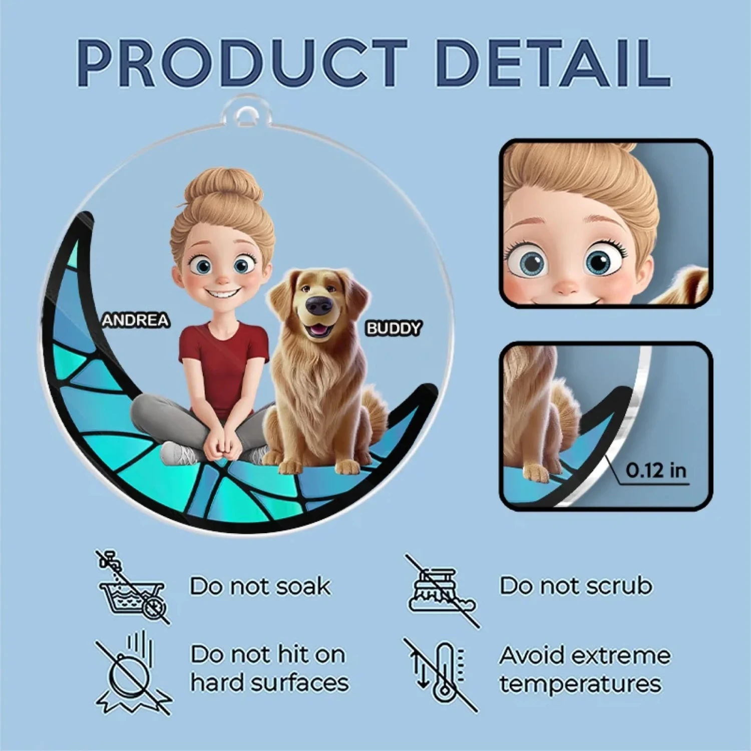 No Treat Can Match My Love For You - Dog & Cat Personalized Custom Car Ornament - Acrylic Custom Shaped - Gift For Pet Owners, Pet Lovers 5 No Treat Can Match My Love For You - Dog & Cat Personalized Custom Car Ornament - Acrylic Custom Shaped - Gift For Pet Owners, Pet Lovers - Image 5