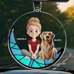 No Treat Can Match My Love For You - Dog & Cat Personalized Custom Car Ornament - Acrylic Custom Shaped - Gift For Pet Owners, Pet Lovers