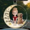 I Love You To The Moon And Back - Dog & Cat Personalized Custom Car Ornament - Acrylic Custom Shaped - Gift For Pet Owners, Pet Lovers