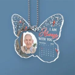 Custom Photo A Love So Strong Never Truly Leaves - Memorial Personalized Custom Car Ornament - Acrylic Custom Shaped - Sympathy Gift For Family Members -Pawfect House Sale 67b2c2de81372